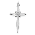 Sterling Silver Laser Designed Cross Pendant