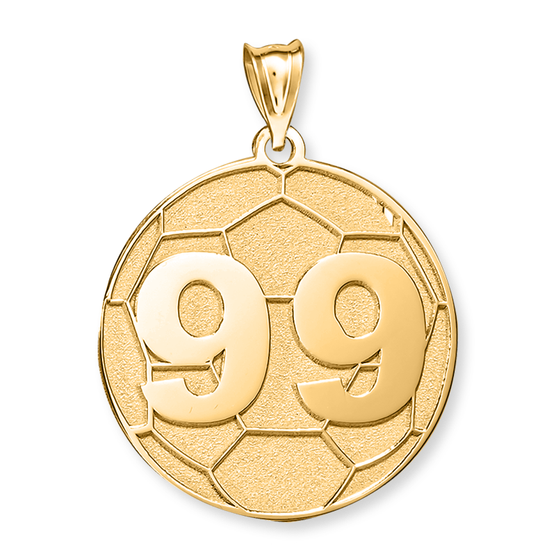 Custom Soccer Charm or Pendant w/ Number