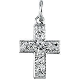 14K White Gold SMALL CROSS PENDANT
