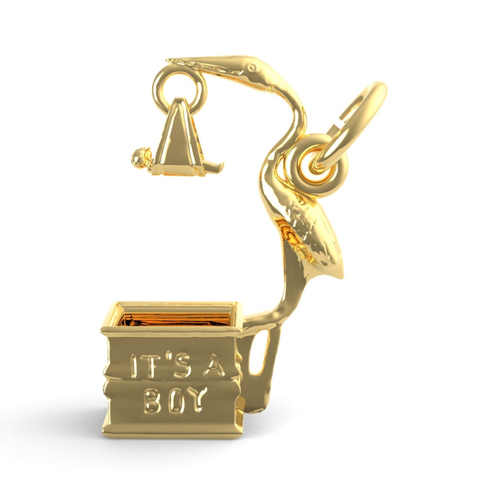 Its a Boy Stork Charm