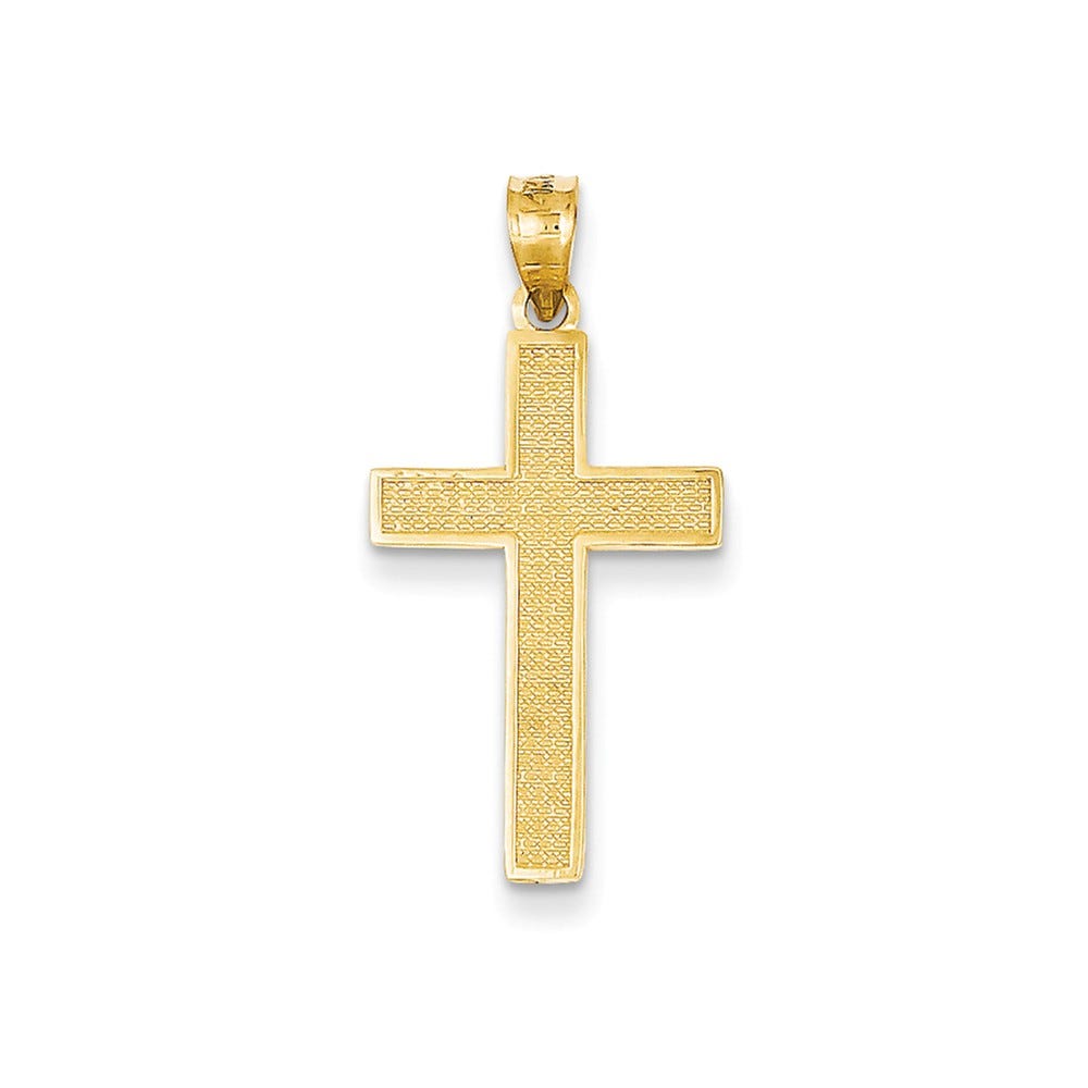 14K Textured Cross Pendant