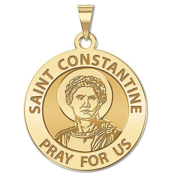 Saint Constantine Round Religious Medal