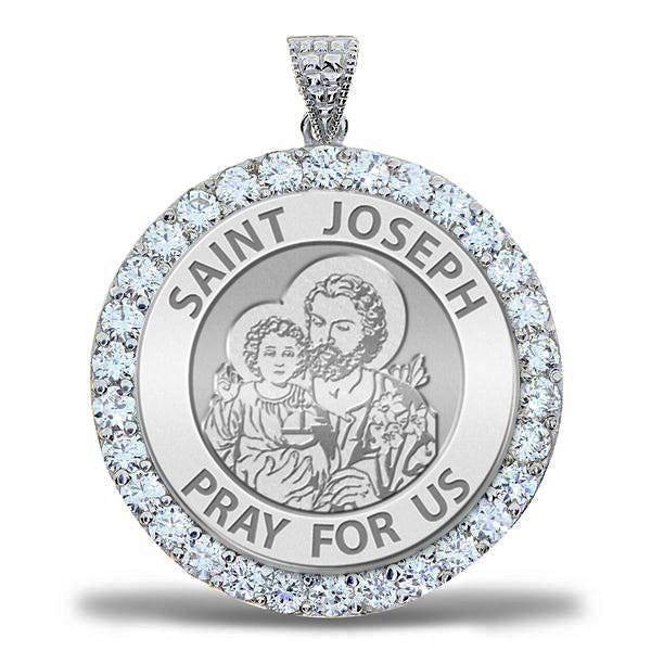 Saint Joseph CZ Religious Round Medal - "EXCLUSIVE"
