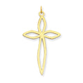 14K Laser Designed Cross Pendant