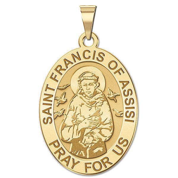Saint Francis of Assisi Oval Religious Medal