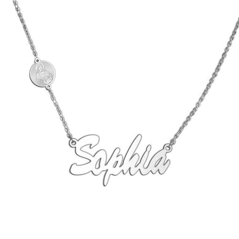 Saint Veronica Custom Name Necklace