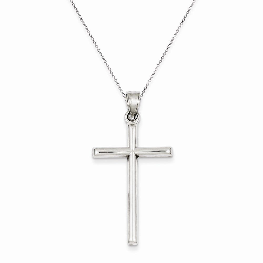 Sterling Silver Rhodium-plated Latin Cross Pendant