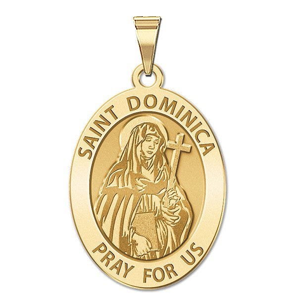 Saint Dominica Religious Medal - Oval "EXCLUSIVE"