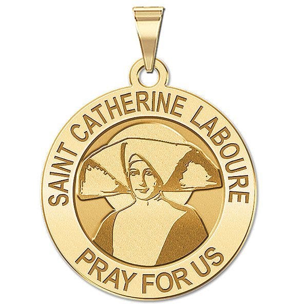 Saint Catherine Laboure Round Religious Medal
