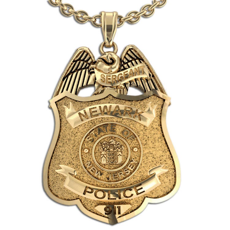 Personalized New Jersey Police Badge with Your Number & Department