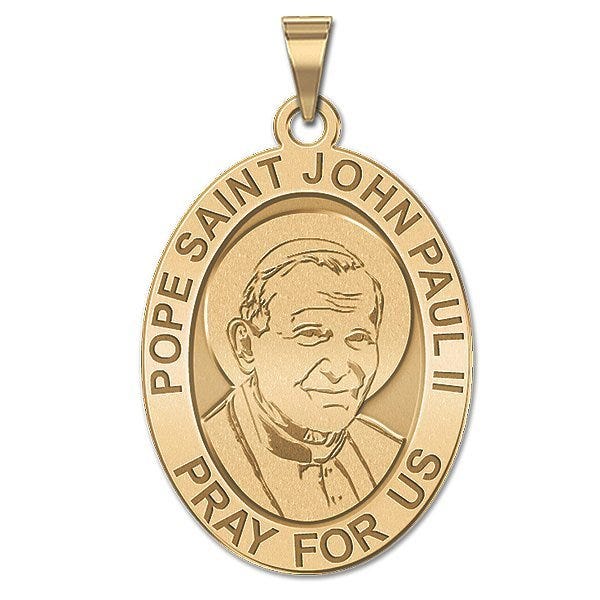 Pope Saint John Paul II Oval Religious Medal