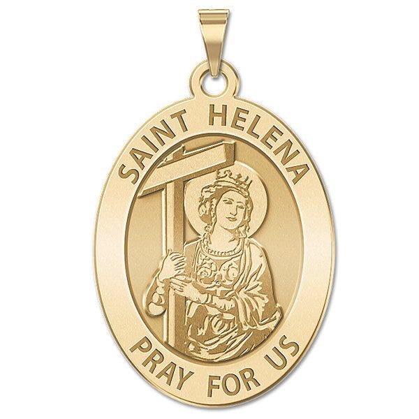 Saint Helena Oval Religious Medal