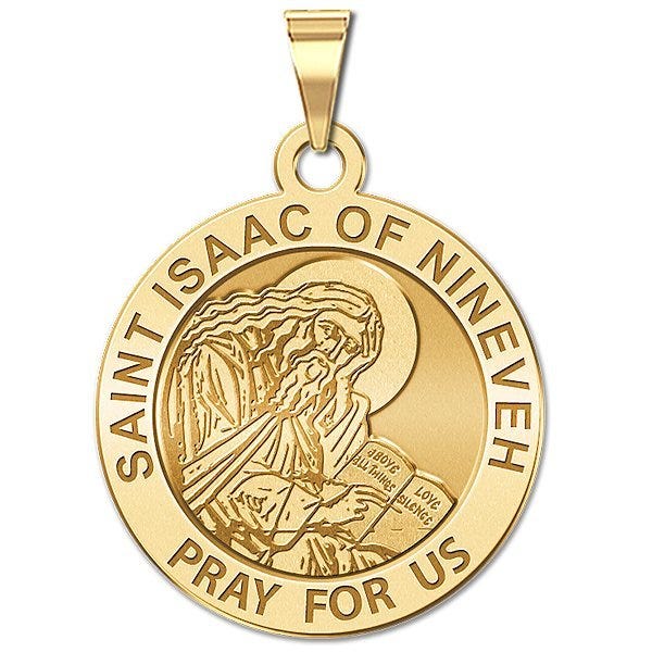 Saint Isaac of Nineveh Round Religious Medal  "EXCLUSIVE"