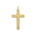 14K Laser Designed Cross Pendant