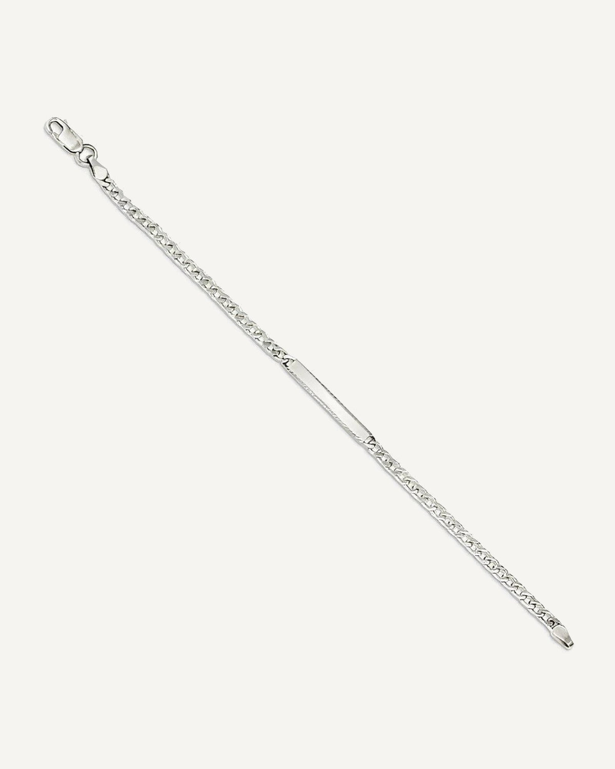 Custom Engraved Sterling Silver Women's Curb Link ID Bracelet