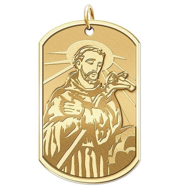 Saint Francis of Assisi Dog tag Religious Medal "EXCLUSIVE"