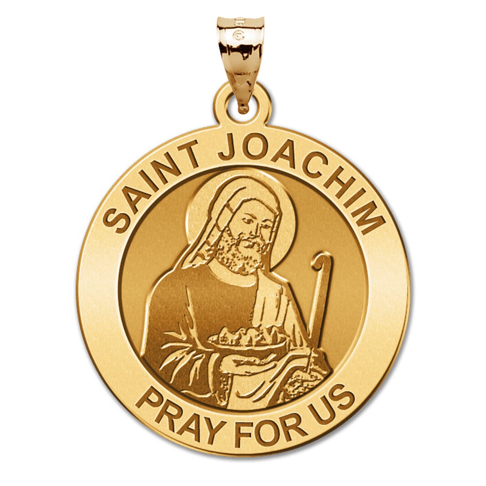 Saint Joachim Round Religious Medal