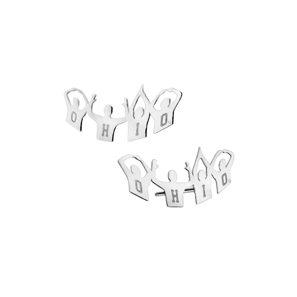 Pair Of Ohio State Silhouette Earrings