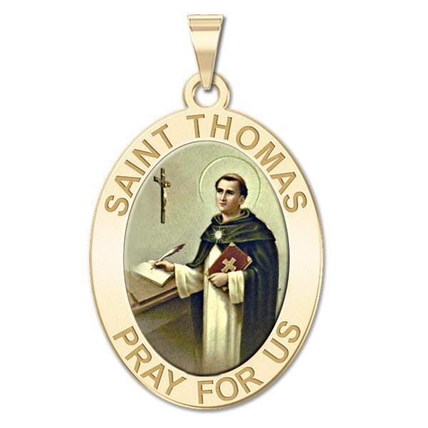 Saint Thomas Aquinas - Oval Religious Medal