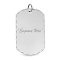 Diamond Cut Engraved Dog Tag Pendant