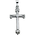 14K White Gold CROSS PENDANT