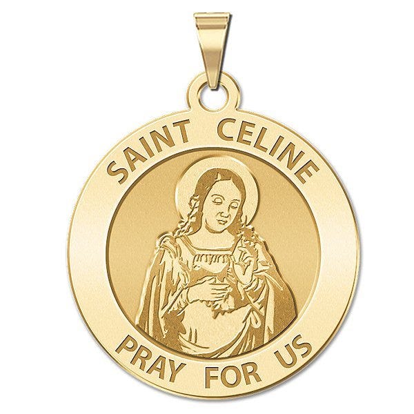 Saint Celine Round Religious Medal - "EXCLUSIVE"