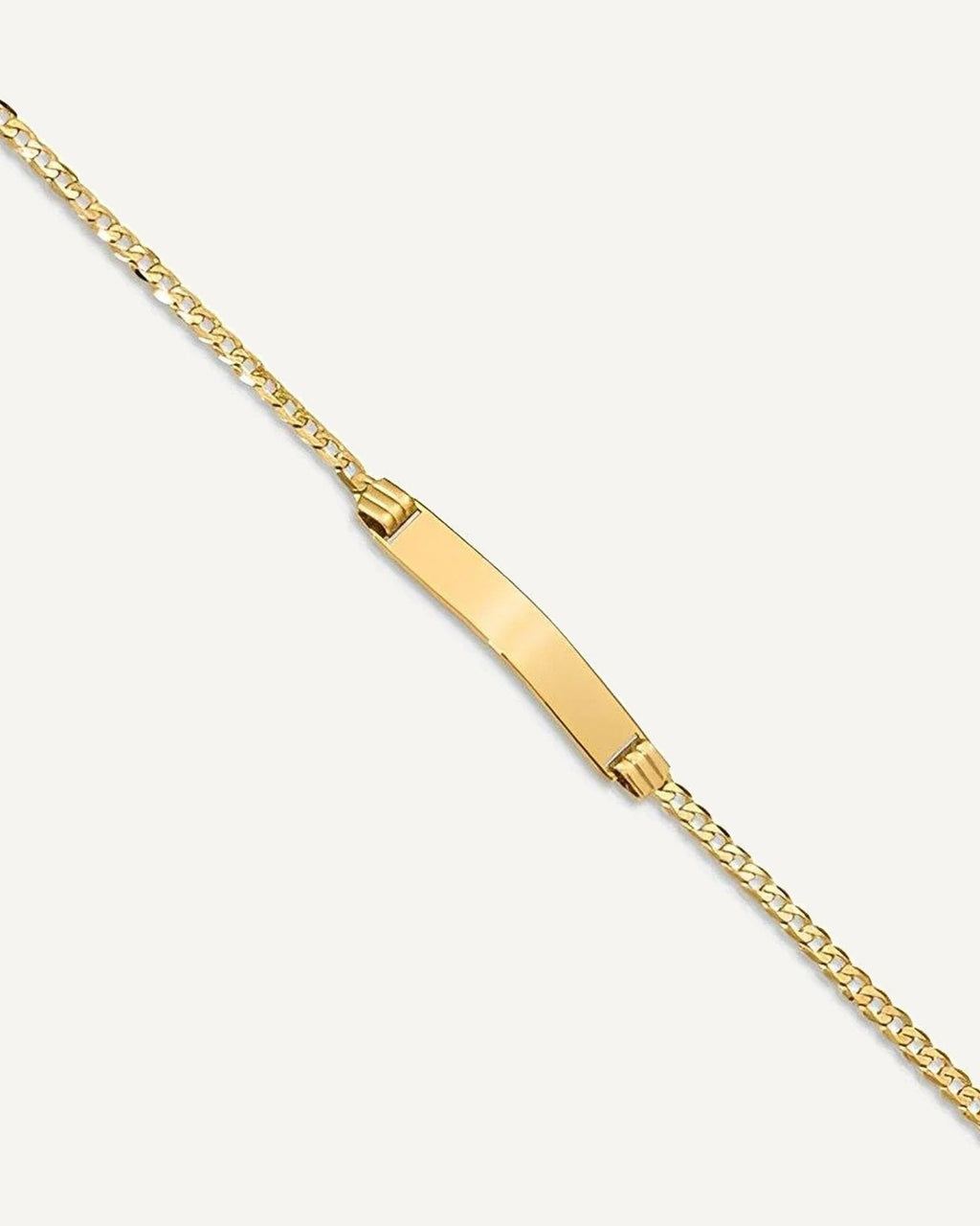 Custom Engraved 14k Gold Women's Curb Link ID Bracelet