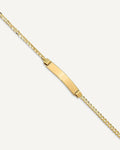 Custom Engraved 14k Gold Women's Curb Link ID Bracelet