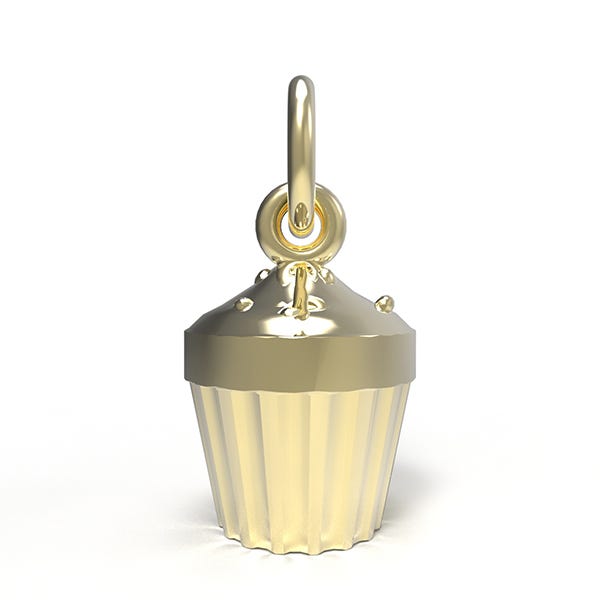 Cupcake White Charm