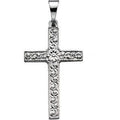 14K White Gold CROSS PENDANT