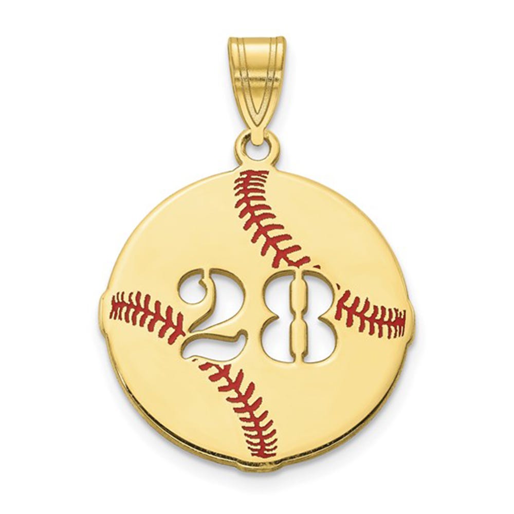 Customized Round Cut Out Baseball Number Disc