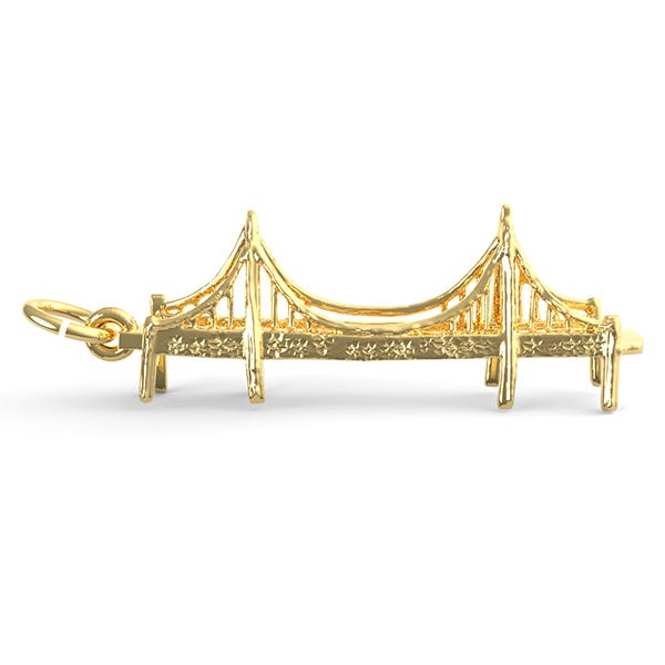 Golden Gate Bridge with Cables Charm(Style 8255)