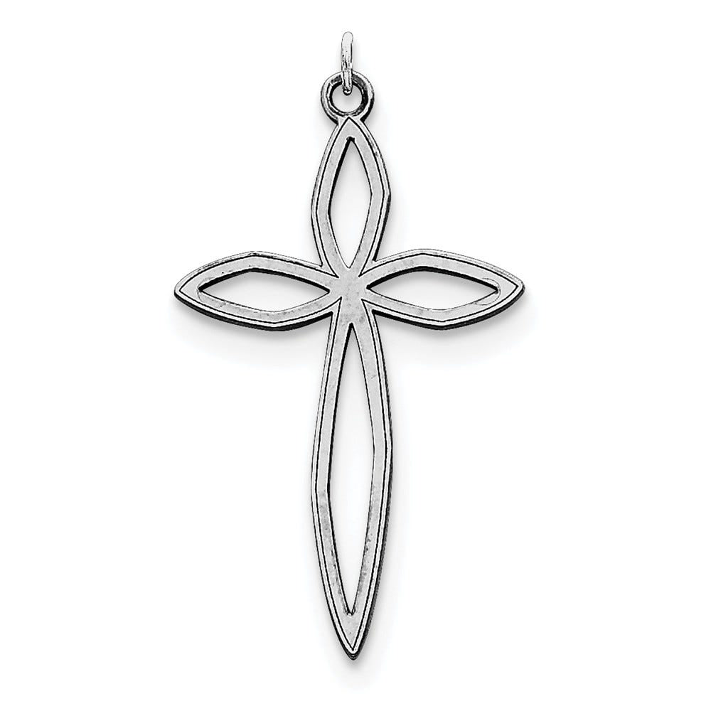 Sterling Silver Laser Designed Cross Pendant