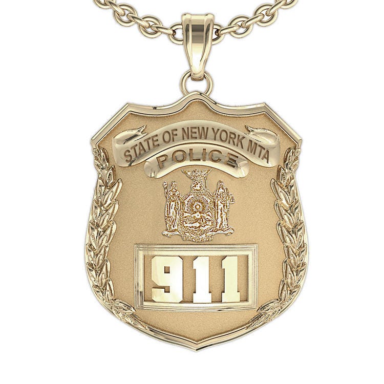 Personalized Transit Police Badge w/ Your Number & Department