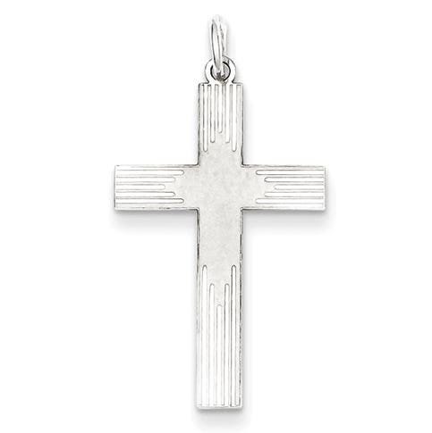 Sterling Silver Laser Designed Cross Pendant