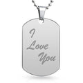 Engravable Stainless Steel Dog Tag