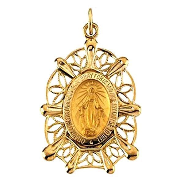 14k Yellow Gold Miraculous Medal