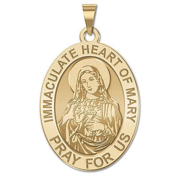 Immaculate Heart of Mary Oval Religious Medal