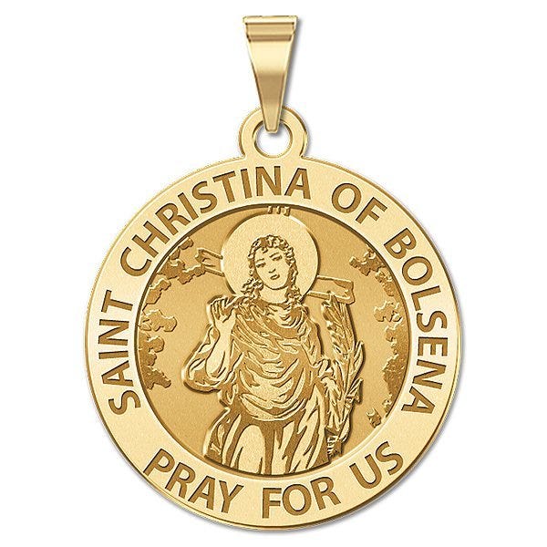 Saint Christina of Bolsena Round Religious Medal