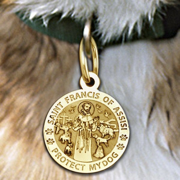 Saint Francis of Assisi - "Protect My Dog" Pet Tag