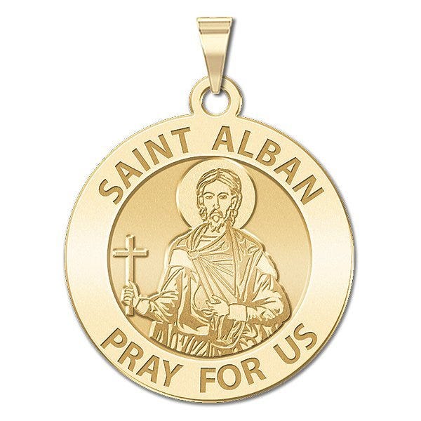 Saint Alban Round Religious Medal