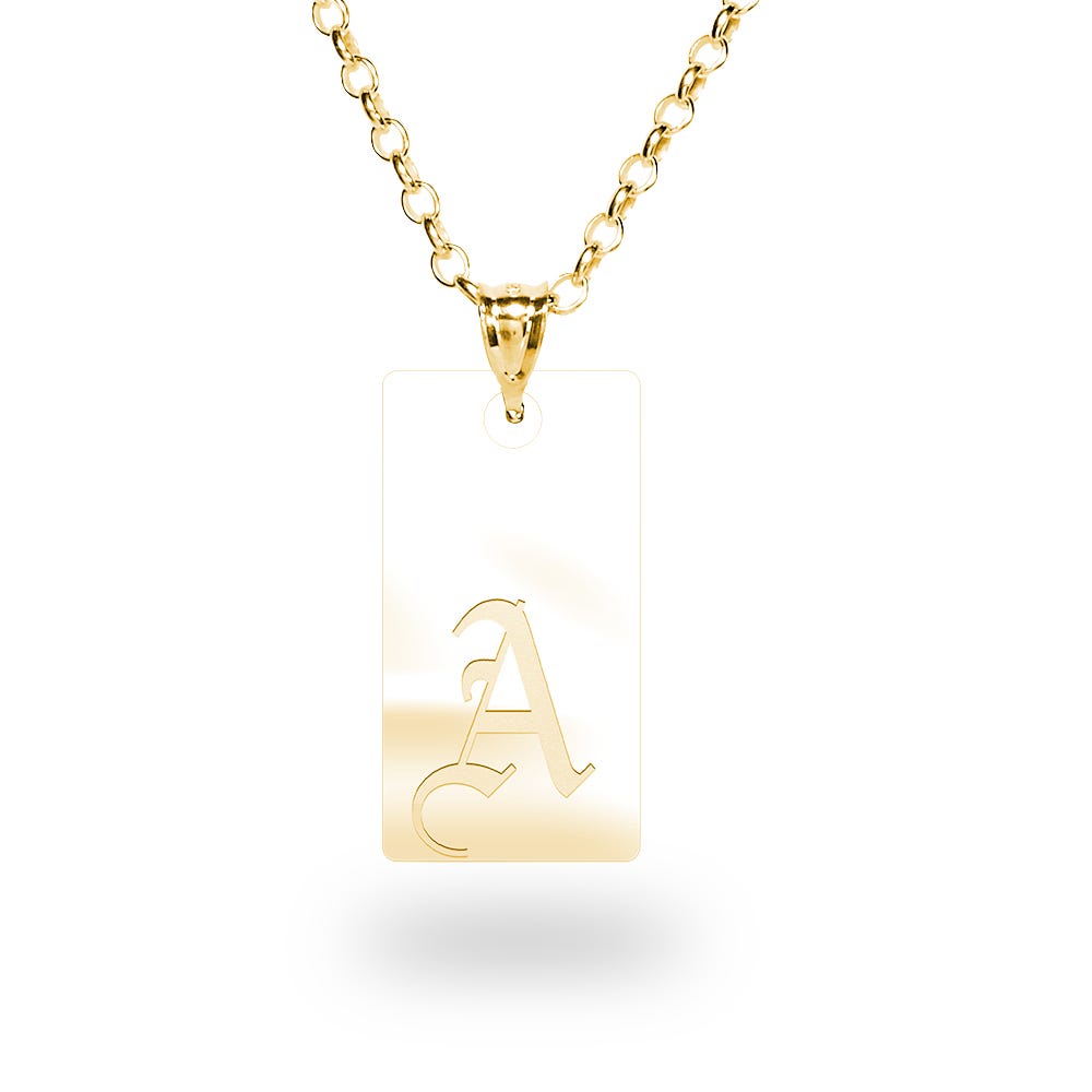 Dainty Initial Tag Necklace