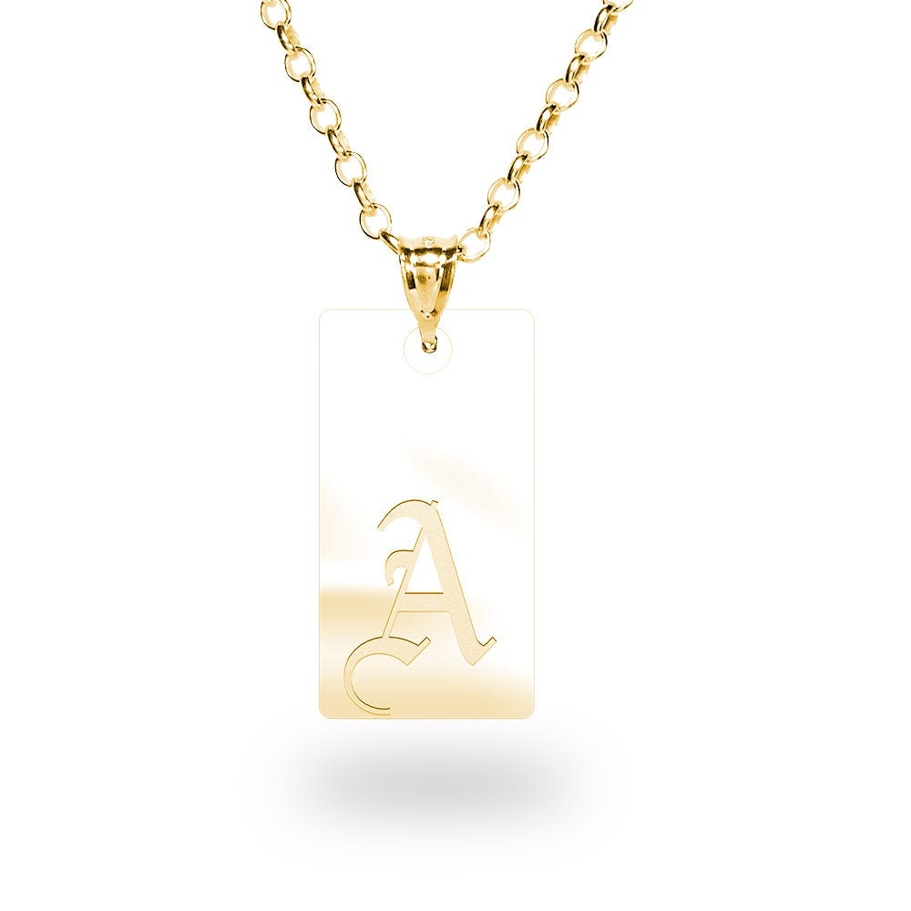 Dainty Initial Tag Necklace