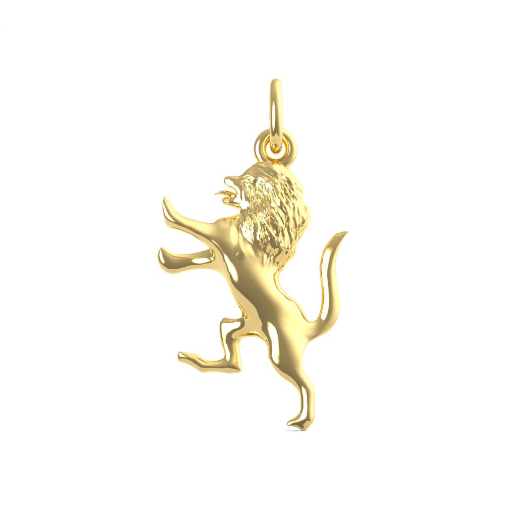 Ramped Lion Charm