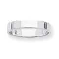 14k White Gold 4mm Flat Wedding Band