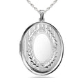 Silver Large Oval Photo Locket