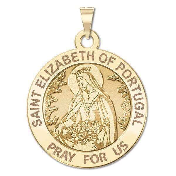 Saint Elizabeth of Portugal Round Religious Medal