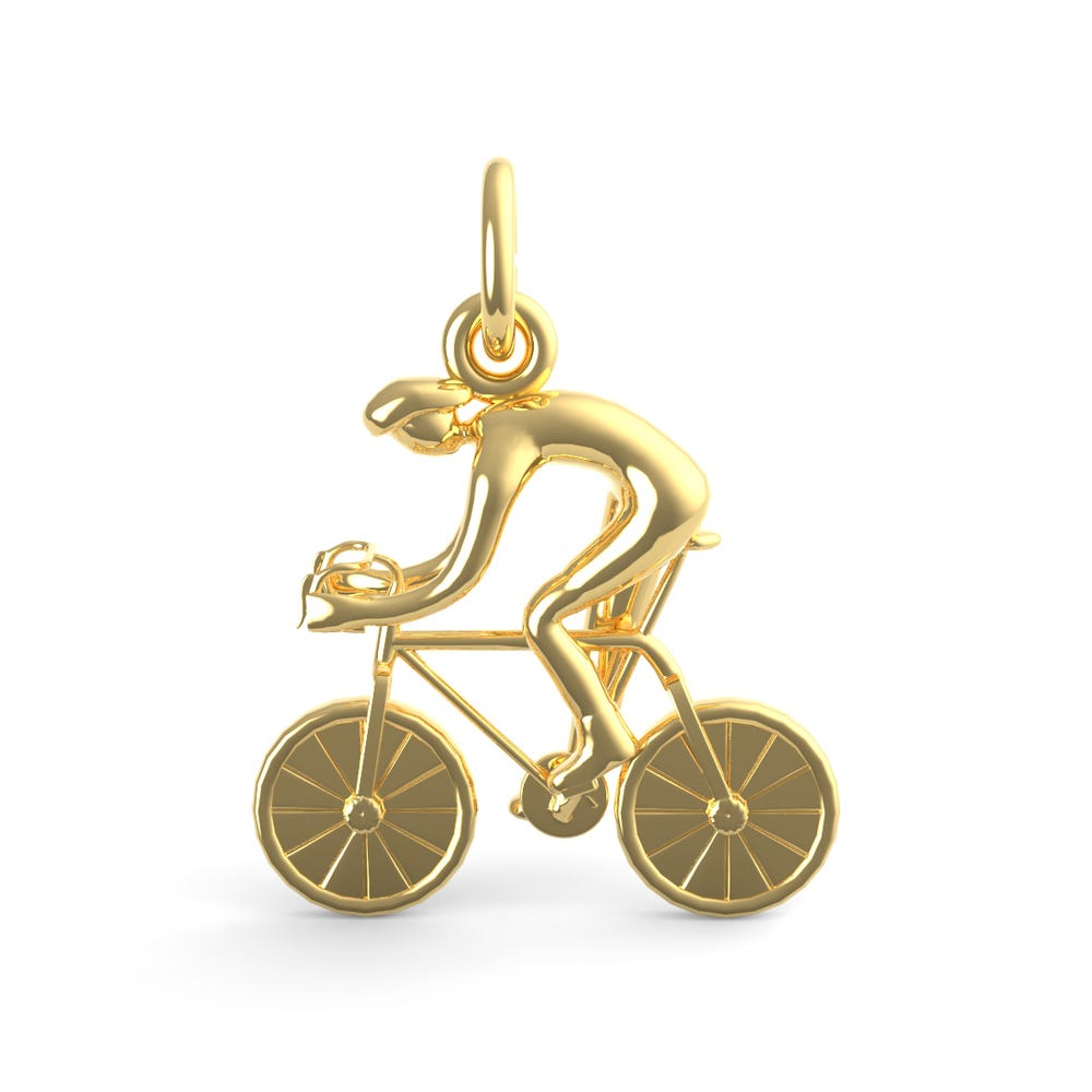 Racing Cyclist Charm