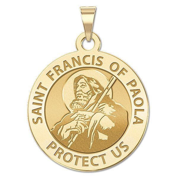 Saint Francis of Paola Round Religious Medal