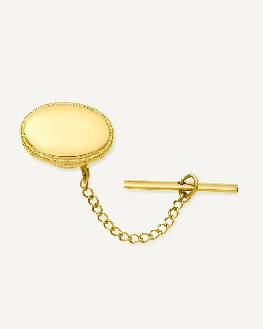 Engravable Oval Bezel Tie Tack